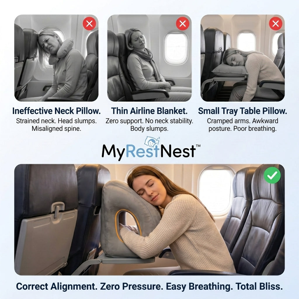 MyRestNest™ Inflatable Travel Pillow