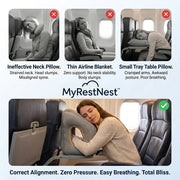 MyRestNest™ puhallettava matkatyyny