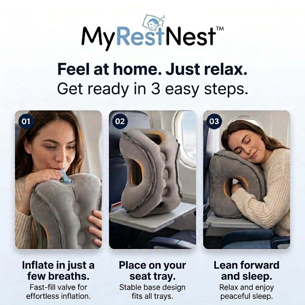 MyRestNest™ Inflatable Travel Pillow