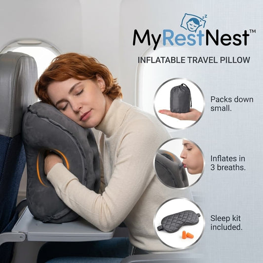 MyRestNest™ Inflatable Travel Pillow