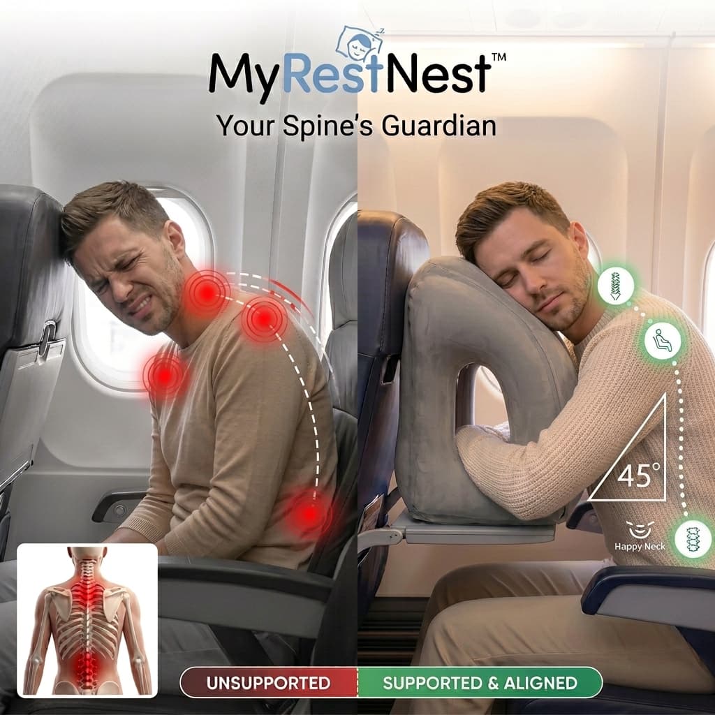 MyRestNest™ Inflatable Travel Pillow