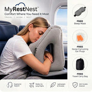 MyRestNest™ puhallettava matkatyyny