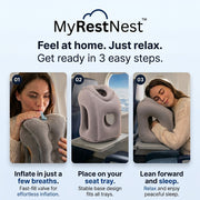 MyRestNest™ puhallettava matkatyyny